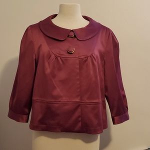 Nygard Collection "Mod" Cropped Shiny Jacket